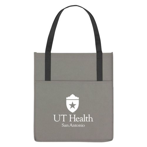 Non-Woven Shopper's Pocket Tote Bag One Color image thumbnail