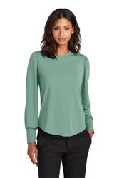 Image of Mercer+Mettle® Women’s Stretch Jersey Long Sleeve Blouson Top