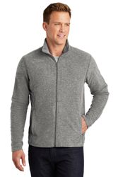 Image of Port Authority Heather Microfleece Full-Zip Jacket