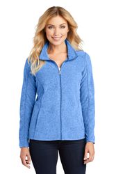 Image of Port Authority Ladies Heather Microfleece Full-Zip Jacket
