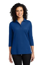 Image of Port Authority Ladies Silk Touch 3/4-Sleeve Polo
