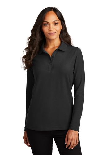 Port Authority Ladies Silk Touch Long Sleeve Polo image thumbnail