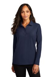 Image of Port Authority Ladies Silk Touch Long Sleeve Polo