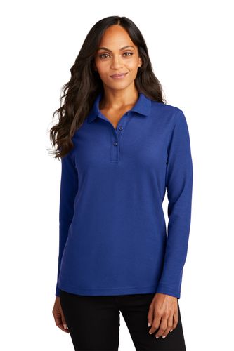 Port Authority Ladies Silk Touch Long Sleeve Polo image thumbnail