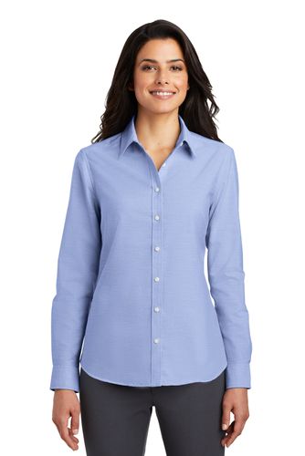 Port Authority Ladies Long Sleeve Oxford Shirt image thumbnail