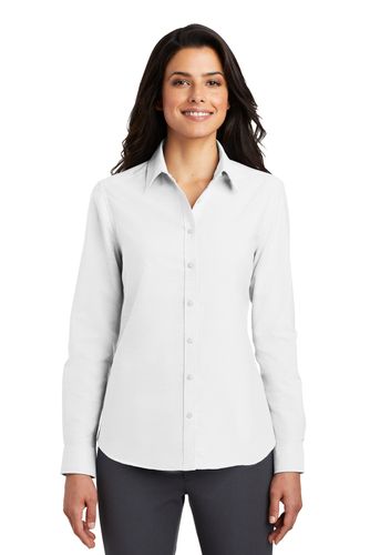 Port Authority Ladies Long Sleeve Oxford Shirt image thumbnail