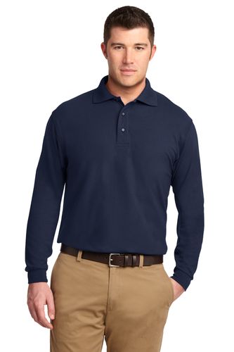 Port Authority TALL Silk Touch Long Sleeve Polo image thumbnail