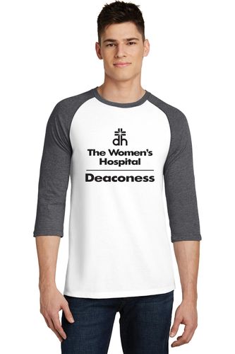 District 3/4 Sleeve Raglan Tee - Full Front TWH Print (Black) image thumbnail