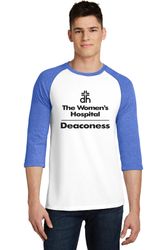 Image of District 3/4 Sleeve Raglan Tee - Full Front TWH Print (Black)
