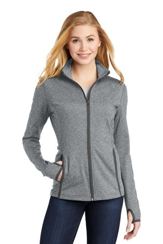 Sport-Tek Ladies Stretch Contrast Full-Zip Jacket image thumbnail