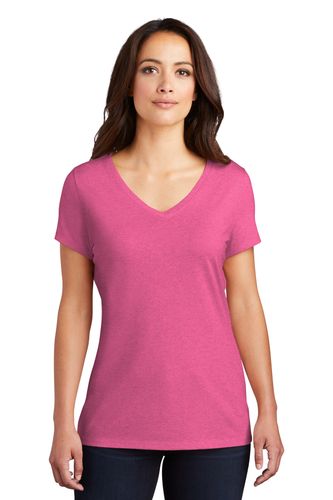 District Women's Triblend V-Neck Tee - Embroidered Logo image thumbnail