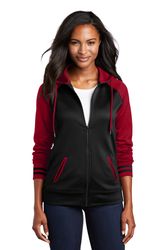 Image of Sport-Tek Ladies Varsity Fleece Full-Zip Hooded Jacket