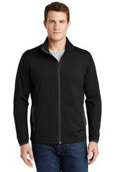 Image of Sport-Tek Stretch Contrast Full-Zip Jacket
