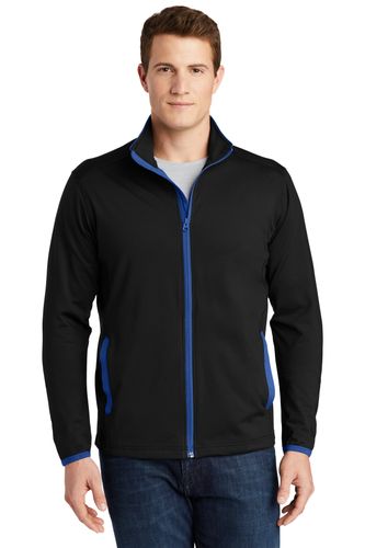 Sport-Tek Stretch Contrast Full-Zip Jacket image thumbnail