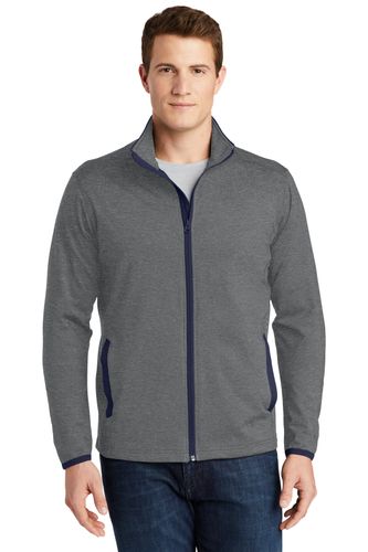 Sport-Tek Stretch Contrast Full-Zip Jacket image thumbnail