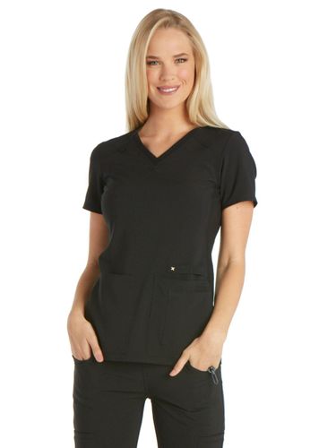 Cherokee iFlex Women's Knit Panel V-Neck image thumbnail