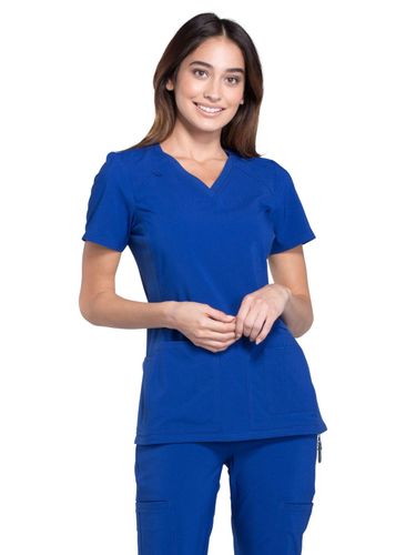 Cherokee iFlex Women's Knit Panel V-Neck image thumbnail