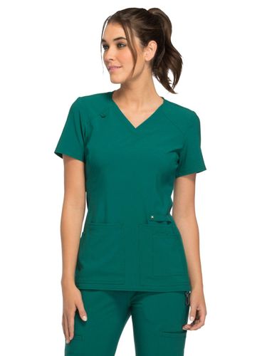 Cherokee iFlex Women's Knit Panel V-Neck image thumbnail