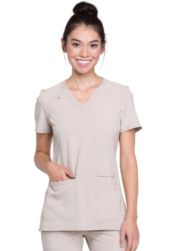 Cherokee iFlex Women's Knit Panel V-Neck image thumbnail