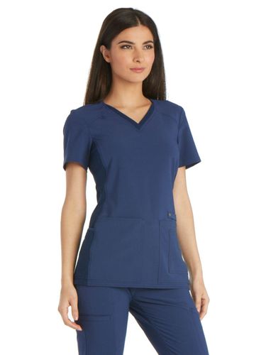 Cherokee iFlex Women's Knit Panel V-Neck image thumbnail