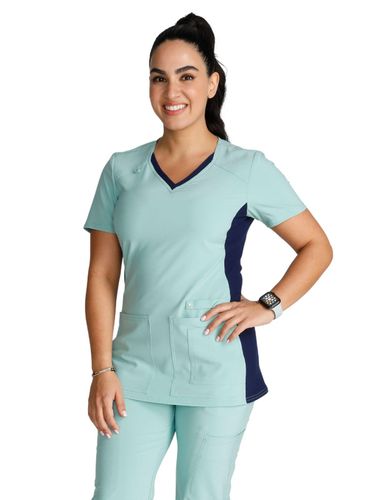 Cherokee iFlex Women's Knit Panel V-Neck image thumbnail