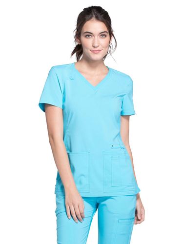 Cherokee iFlex Women's Knit Panel V-Neck image thumbnail