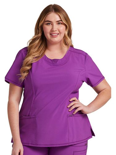 Infinity Women's Stretch Panel Round Neck Top image thumbnail