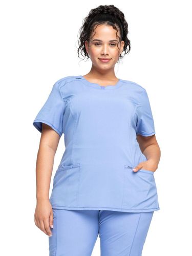 Infinity Women's Stretch Panel Round Neck Top image thumbnail