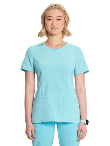Infinity Women's Stretch Panel Round Neck Top image thumbnail