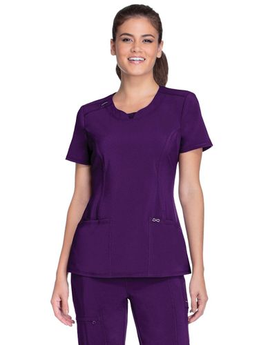 Infinity Women's Stretch Panel Round Neck Top image thumbnail
