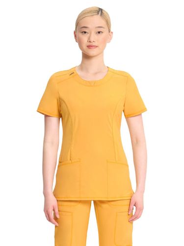 Infinity Women's Stretch Panel Round Neck Top image thumbnail