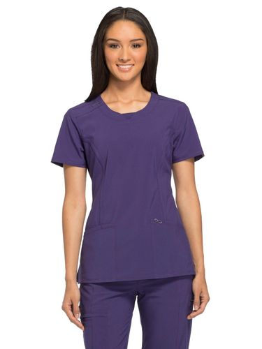 Infinity Women's Stretch Panel Round Neck Top image thumbnail