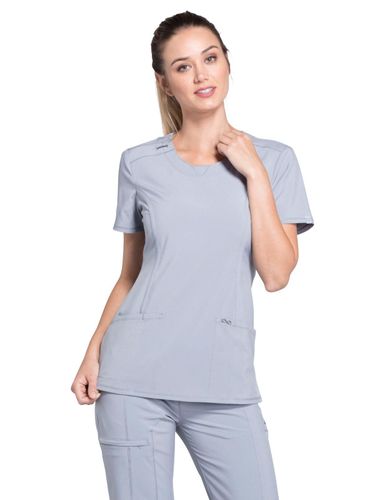 Infinity Women's Stretch Panel Round Neck Top image thumbnail