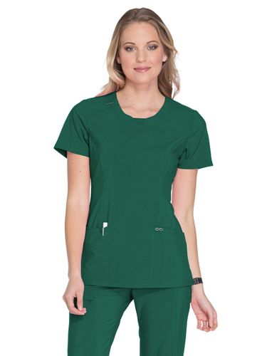 Infinity Women's Stretch Panel Round Neck Top image thumbnail