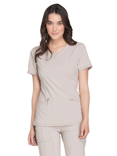 Infinity Women's Stretch Panel Round Neck Top image thumbnail