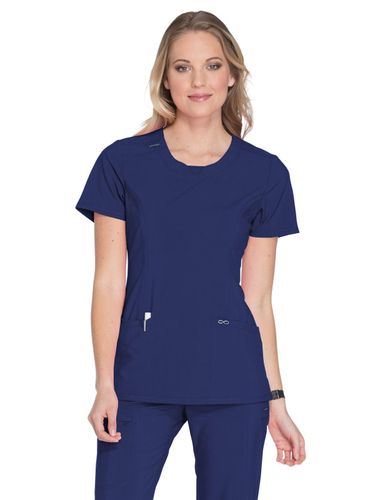 Infinity Women's Stretch Panel Round Neck Top image thumbnail
