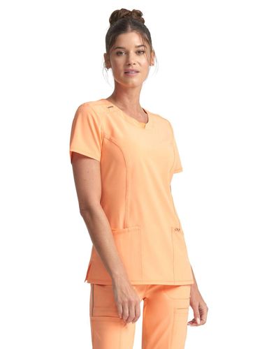 Infinity Women's Stretch Panel Round Neck Top image thumbnail