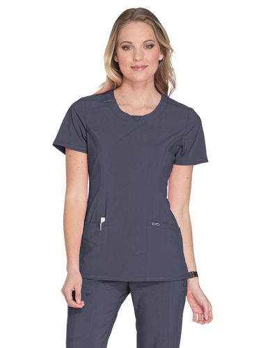 Infinity Women's Stretch Panel Round Neck Top image thumbnail