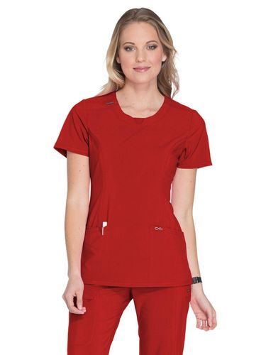 Infinity Women's Stretch Panel Round Neck Top image thumbnail