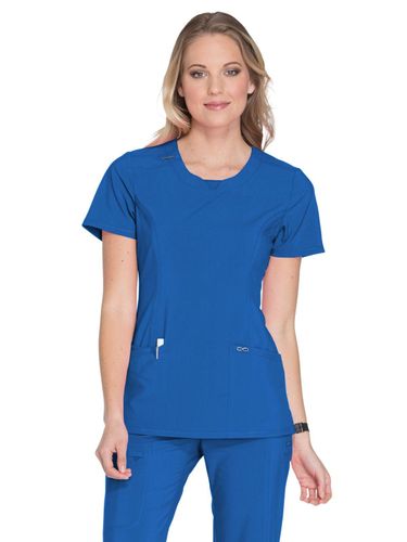 Infinity Women's Stretch Panel Round Neck Top image thumbnail