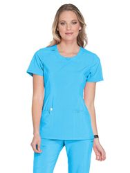 Image of Infinity Women's Stretch Panel Round Neck Top