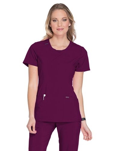 Infinity Women's Stretch Panel Round Neck Top image thumbnail