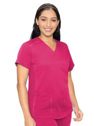 Image of Med Couture Touch Women's 4-Pocket Shirttail Top