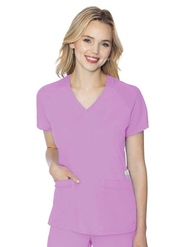 Med Couture Touch Women's 6-Pocket Raglan Top image thumbnail