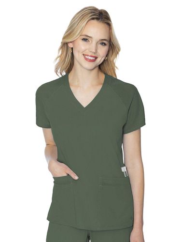 Med Couture Touch Women's 6-Pocket Raglan Top image thumbnail