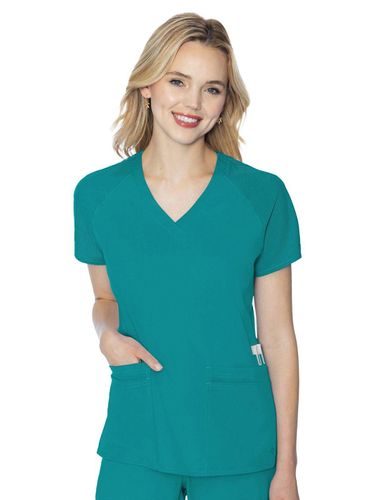 Med Couture Touch Women's 6-Pocket Raglan Top image thumbnail