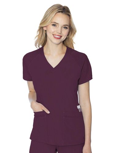 Med Couture Touch Women's 6-Pocket Raglan Top image thumbnail