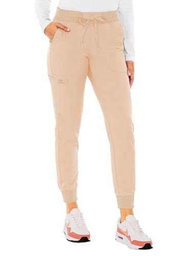 Med Couture Touch Women's 5-Pocket Rib-Knit Waistband Pant image thumbnail