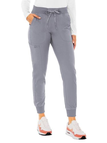 Med Couture Touch Women's 5-Pocket Rib-Knit Waistband Pant image thumbnail