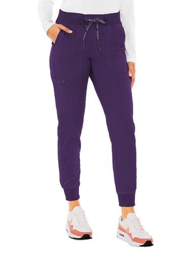 Med Couture Touch Women's 5-Pocket Rib-Knit Waistband Pant image thumbnail